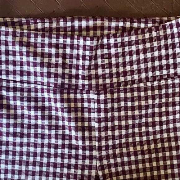 LOU & GREY BIRDSEYE GINGHAM PONTE LEGGINGS IN PLUM KISS SIZE LARGE - Picture 2 of 4